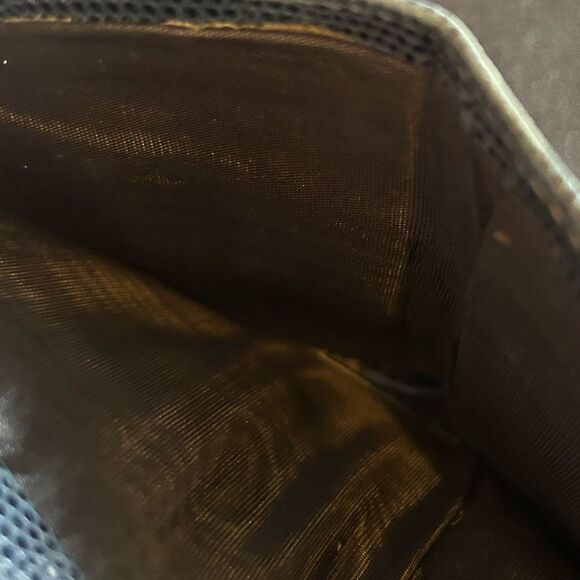 Salvatore Ferragamo Dark Blue Leather Wallet with Gold Accent Vintage Good Cond - Picture 6 of 7